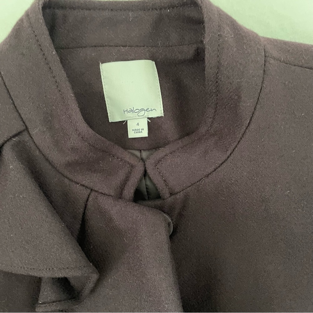 Halogen Aubergine Wool Blend Jacket Euc - image 4